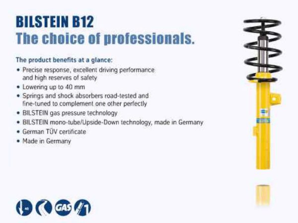 Bilstein B12 (Pro-Kit) 09-17 Volkswagen CC Sport L4 2.0L Front and Rear Suspension Kit Discount